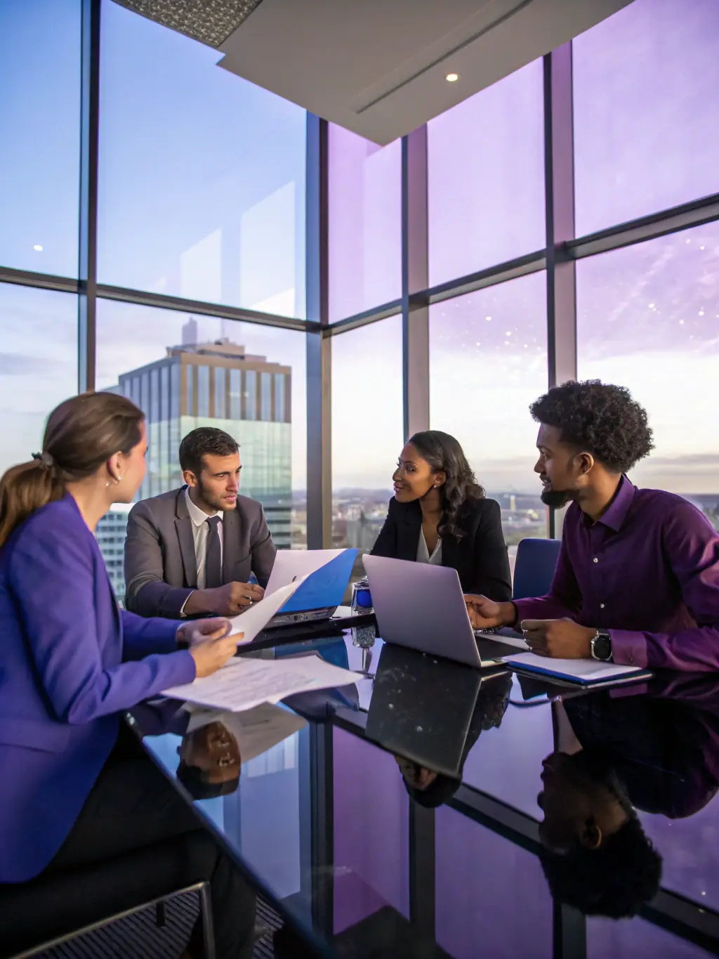 A diverse group of South African professionals collaborating in a modern office, representing our team's commitment to excellence and innovation.